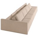 Ver mais imagens de Sofá Ilha Modular com Puff para Sala Living 432cm Georgia K04 Veludo Bege - Mpozenato