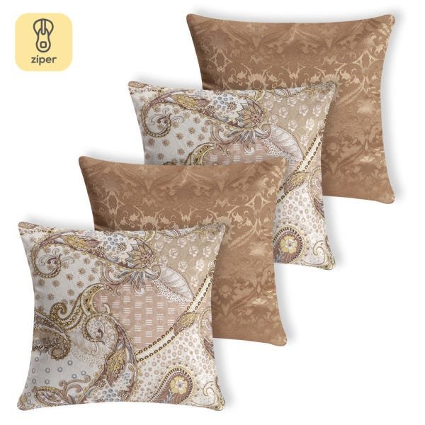 Kit 4 capas de Almofada Jacquard - 2416 - 1