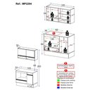 Ver imagem 4 de Armário Cozinha Modulada Compacta 105cm com Balcão para Cooktop e Rodapé Veneza Multimóveis