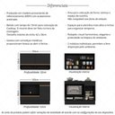 Ver imagem 3 de Armário Cozinha Modulada Compacta 105cm com Balcão para Cooktop e Rodapé Veneza Multimóveis