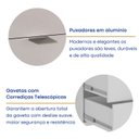 Ver imagem 5 de Penteadeira em L sem Espelho 5 Gavetas Elegance Yescasa Branco