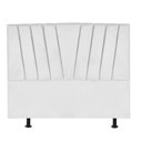 Ver imagem 2 de Cabeceira Estofada Bélgica 195cm King Size para Cama Colchão Box Quarto Corino Branco - Aurora