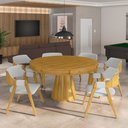 Ver mais imagens de Conjunto Mesa de Jogos Carteado Bellagio Tampo Reversível Verde e 6 Cadeiras Madeira Poker Base Cone