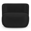 Ver imagem 7 de Namoradeira com Puff Orgânico Molly 02 Lugares Veludo Preto - Desk Design