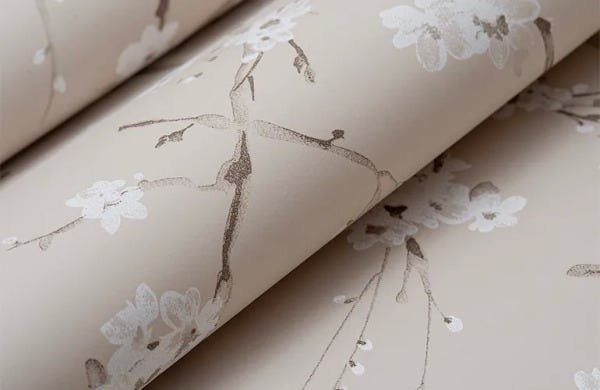 Papel de Parede Floral Metalizado - PP403 Rolo de 1m2 - 4