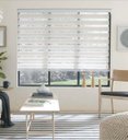 Ver imagem 2 de Persiana Rolo Duplo Bandô Sunny Linho 160 (L) x 220 (A) Cortina Zebra Double Vision 1,60 X 2,20