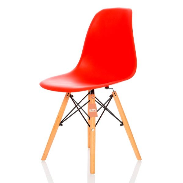 Kit 6 Cadeiras Charles Eames Eiffel Dsw Vermelho - 1