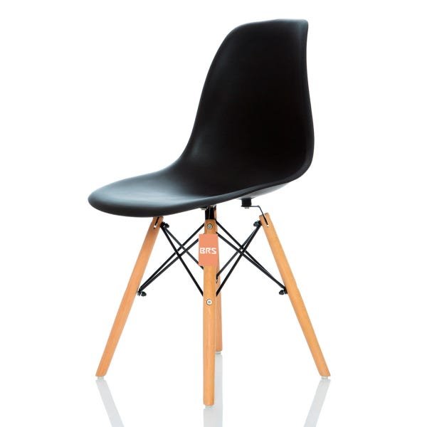 Kit 6 Cadeiras Charles Eames Eiffel Dsw Preta