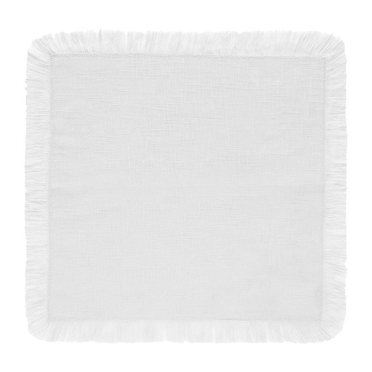 Guardanapo Franja 40Cm X 40Cm Coloratta Branco