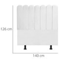 Ver imagem 3 de Cabeceira Nuvem Cama Box Casal 140 cm Alanis Suede Branco