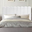 Ver imagem 2 de Cabeceira Nuvem Cama Box Casal 140 cm Alanis Suede Branco