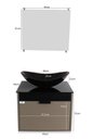 Ver imagem 5 de Gabinete Armário Banheiro 40cm Cuba Oval Preta