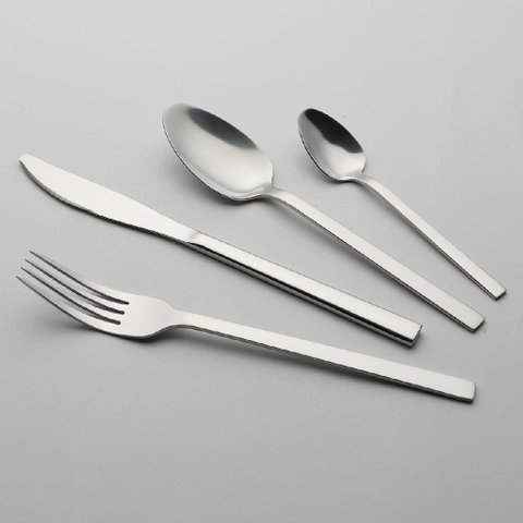 Kit 24 Talheres Faqueiro Home&co Savana Aço Inox Prateado Faca Garfo Colher