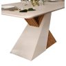Conjunto Mesa de Jantar Vega Tampo em Vidro 180x90cm com 06 Cadeiras Julia Freijó/Off White/Veludo L - 3