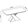 Conjunto Mesa de Jantar Vega Tampo em Vidro 180x90cm com 06 Cadeiras Julia Freijó/Off White/Veludo L - 4