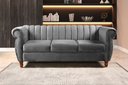 Ver imagem 2 de Sofá Realeza 3 Lugares Cor:Suede Cinza 220