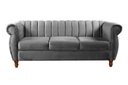 Ver imagem 1 de Sofá Realeza 3 Lugares Cor:Suede Cinza 220