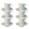 Kit Xícara de Chá com Pires Itamaraty Porcelana Branca – 6 Peças - 1