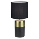 Ver imagem 1 de Luminária de Mesa Abajur Concreto Preto/Dourado 1E27 37cm Quality