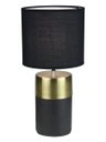 Ver imagem 1 de Luminária de Mesa Abajur Concreto Preto/Dourado 1E27 37cm Quality
