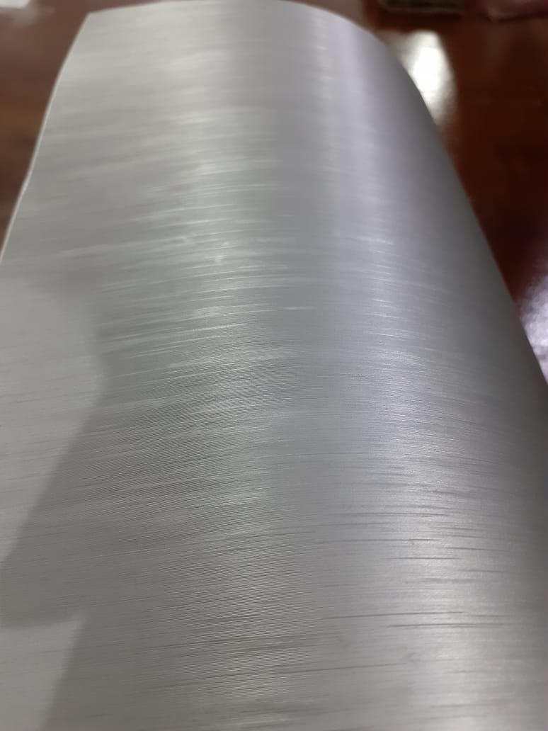 Adesivo Geladeira móveis Prata Aço Escovado Inox Plavitec 1,0 x 9,0m - 4
