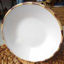 Ver imagem 4 de Jogo 6 Pratos Fundos Borda de Bambu 24cm 1ª Linha Scalla