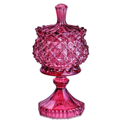 Bomboniere Vaso Decorativo Vidro Marsala 18x9cm 10375 Mart