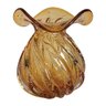 Vaso De Vidro Murano Ambar Trouxinha 15cm x 16,5cm OD0011 - 1