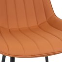 Ver imagem 3 de Kit 4 Cadeiras de Cozinha Sala Jantar Taina Chicago Caramelo Assento Estofado Design Anatômico