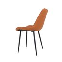 Ver mais imagens de Kit 4 Cadeiras de Cozinha Sala Jantar Taina Chicago Caramelo Assento Estofado Design Anatômico