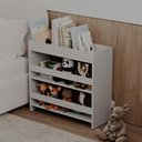 Ver imagem 3 de Organizador Infantil Petiz para Livros e Brinquedos Branco
