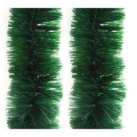 Festão de Natal Pet Largo Verde Fosco 12cm Jogo 10 Metros - Magizi
