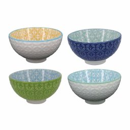Kit 4 Bowls/Cumbuca De Porcelana Decorativo 12cm HP0011 Colorido - 1