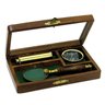 Kit Lupa De Aumento - Bussola - Luneta Em Estojo de Madeira Luxo MEI0007 - 1