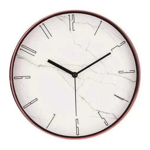Relógio Parede Rose Gold/Marmorizado Redondo Decorativo 30x4,5cm 10088