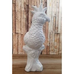 Cacatua Decorativa Cerâmica Branca 32CM 09504 Mart - 2 Cacatua Decorativa Cerâmica Branca 32CM 09504 Mart - 2
