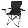 Cadeira Dobrável Camping Confort 120kg Porta-copos Preta Lu0098_pr - 1