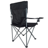 Cadeira Dobrável Camping Confort 120kg Porta-copos Preta Lu0098_pr - 3