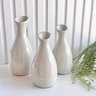 Trio vaso garrafa jarro cor areia decoração para mesa - 4