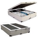 Ver imagem 1 de Cama Box Baú King Bipartido Sintético Sereneprime Branco 192x203x44