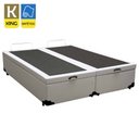 Ver imagem 2 de Cama Box Baú King Bipartido Sintético Sereneprime Branco 192x203x44