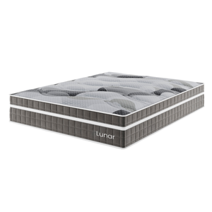 Colchão Mola Ensacada Queen Size 33x158x198cm Lunar Cinza - Casa Giulia