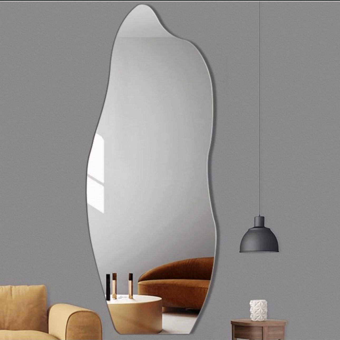 Espelho Grande Corpo Inteiro 170x70 Orgânico Luxo Decoração Quarto Sala - 4