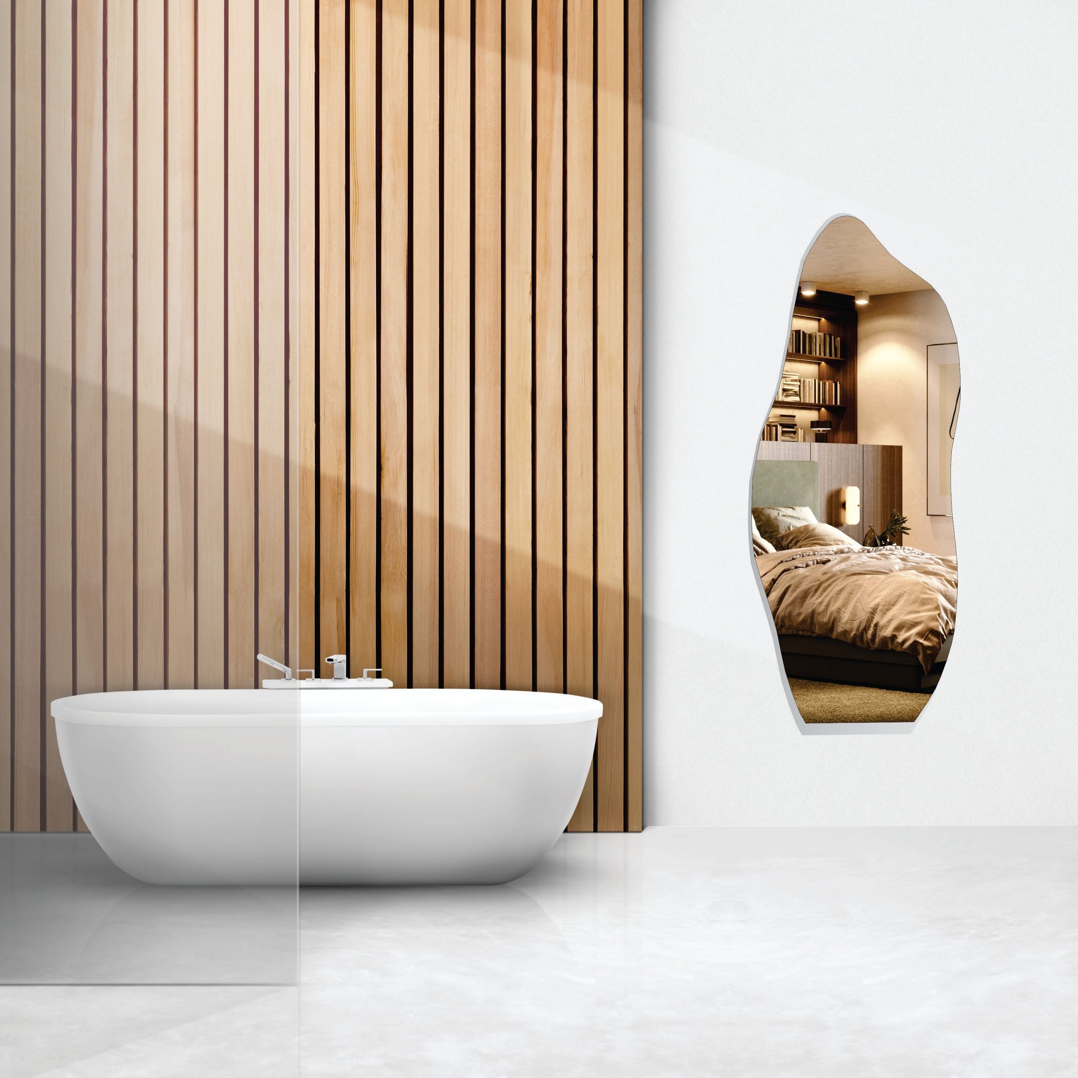 Espelho Grande Corpo Inteiro 170x70 Orgânico Luxo Decoração Quarto Sala - 2