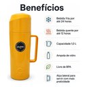 Ver imagem 4 de Garrafa Térmica Aladdin Mássima 1L Rolha para Café e Chá Amarelo