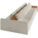Ver imagem 7 de Sofá Ilha Modular para Sala 392cm com Puff Dublin K01 Bouclê Creme Sintético Caramelo - Lyam Decor
