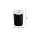 Ver imagem 2 de Balizador Astraled Australe Redondo de Embutir Led 2w Bivolt Branco 3000k Luz Amarela Bl-6712