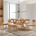 Ver imagem 1 de Sala de Jantar Mesa Star 180cm Tampo Laminado Barril e 6 Cadeiras Star Moderna Mobilia