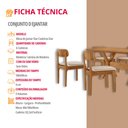 Ver imagem 7 de Sala de Jantar Mesa Star 180cm Tampo Laminado Barril e 6 Cadeiras Star Moderna Mobilia