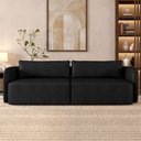 Ver imagem 2 de Sofá 3 Lugares Sala Living Orgânico 220cm Oregon K01 Couríssimo Preto - Lyam Decor